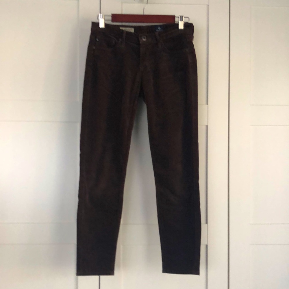 AG Stevie Ankle Slim Straight Leg Corduroy Pants